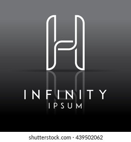 Abstract ABC letter logo. One line letter symbol. Vector illustration.