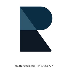 Abstract ABC letter logo. Letter R in a square. Vector illustration.
