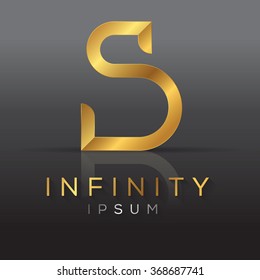 Abstract ABC letter. Typographic letter S logo design for corporate identity. Vector illustration.