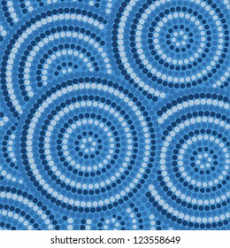 Abstract Aboriginal dot painting in vector format.