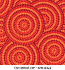 Abstract Aboriginal dot painting in vector format.