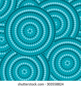 Abstract Aboriginal dot painting in vector format.