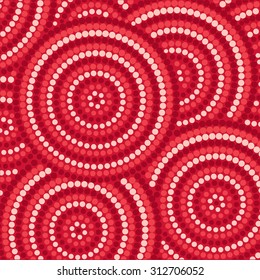 Abstract Aboriginal dot painting in vector format.