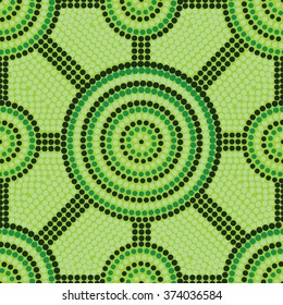 Abstract Aboriginal dot painting in vector format.