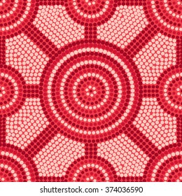 Abstract Aboriginal dot painting in vector format.