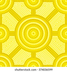 Abstract Aboriginal dot painting in vector format.