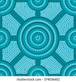 Abstract Aboriginal dot painting in vector format.
