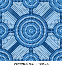 Abstract Aboriginal dot painting in vector format.