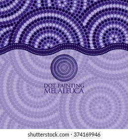 Abstract Aboriginal dot painting in vector format.