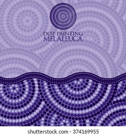 Abstract Aboriginal dot painting in vector format.