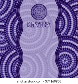 Abstract Aboriginal dot painting in vector format.
