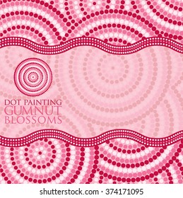 Abstract Aboriginal dot painting in vector format.