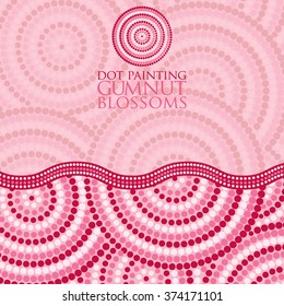 Abstract Aboriginal dot painting in vector format.