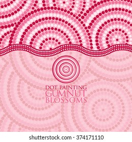 Abstract Aboriginal dot painting in vector format.