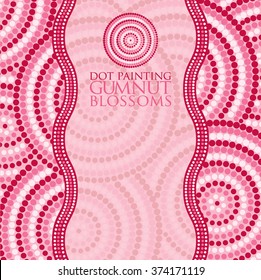 Abstract Aboriginal dot painting in vector format.