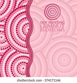 Abstract Aboriginal dot painting in vector format.