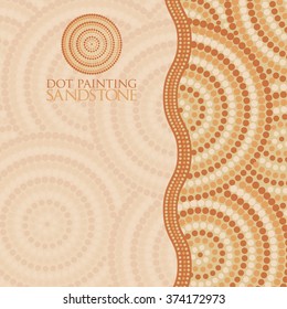 Abstract Aboriginal dot painting in vector format.