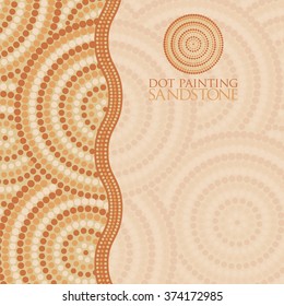 Abstract Aboriginal dot painting in vector format.