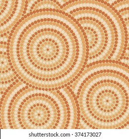 Abstract Aboriginal dot painting in vector format.