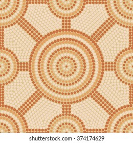 Abstract Aboriginal dot painting in vector format.