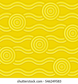 Abstract Aboriginal dot painting in vector format.