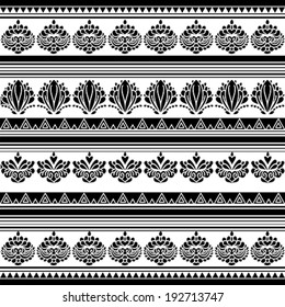 Abstract aboriginal floral pattern