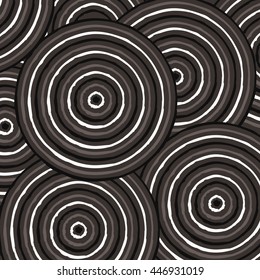 Abstract Aboriginal line painting in vector format.