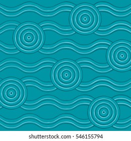 Abstract Aboriginal line painting in vector format.