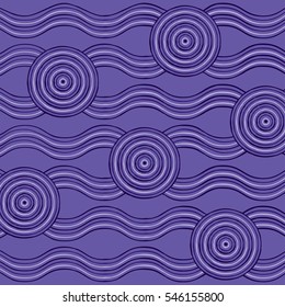 Abstract Aboriginal line painting in vector format.
