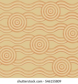 Abstract Aboriginal line painting in vector format.