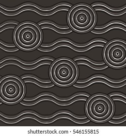 Abstract Aboriginal line painting in vector format.