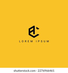 Abstract AC CA letter simple minimal style business logo design vector element