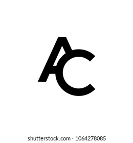 Abstract AC Letter design vector
