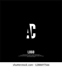 abstract AC logo letters design concept