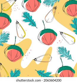 Abstract Acorn on colorful background.Abstract pattern.Design for card, cover ,fabric.