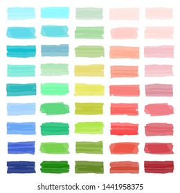 Abstract acrylic brush strokes isolated on white, creative illustration,fashion background. Vector illustration