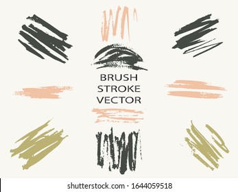 Abstract acrylic brush strokes isolated on gentle background, creative illustrationю. Art creative modern abstract vector.