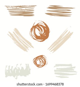Abstract acrylic brush strokes isolated on white, creative illustration,fashion background.  Vector illustration. Art creative modern abstract vector.