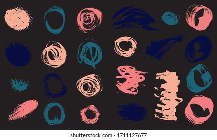 Abstract acrylic brush strokes isolated on white, creative illustration, fashion background. Watercolor Vintage. Art creative modern abstract vector.