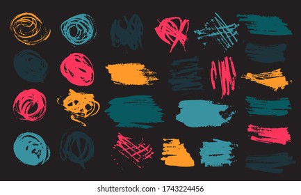 Abstract acrylic brush strokes isolated on white, creative illustration,fashion background.  Vector illustration. Art creative modern abstract vector.