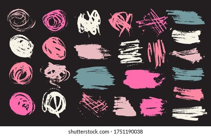 Abstract acrylic brush strokes isolated on white, creative illustration,fashion background.  Vector illustration. Art creative modern abstract vector.