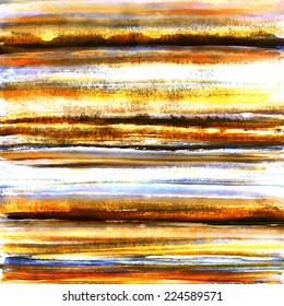 Abstract acrylic hand drawn background with yellow and gray stripes.