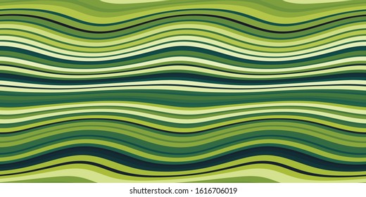 Abstract Acrylic Nature Green Waves Background with Distorted Stripes and Lines - For a poster, mobile app, gift card, flyer, coupon or website and landing page design