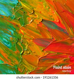 Abstract acrylic painted background. Vector illustration. 