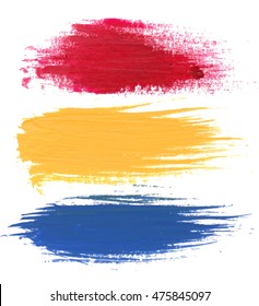 Abstract acrylic painted background. Vector illustration.Colorful oil painting