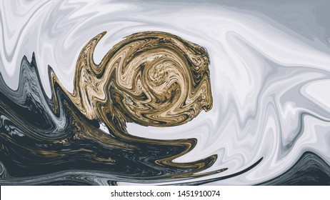 Abstract acrylic painted waves. marble texture. Contemporary art . Can be used as a trendy background for wallpapers, posters, cards, invitations, websites 