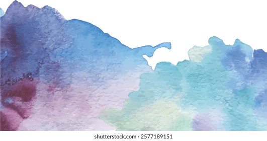 Abstract acrylic and watercolor illustration vector brush strokes painted background