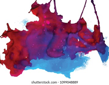 Watercolor Blot Background Raster Illustration Stock Photo 54696961