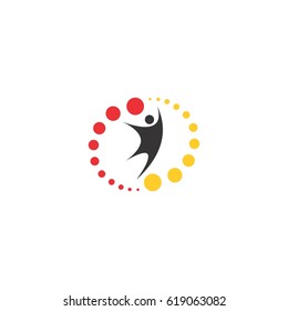 abstract active people logo