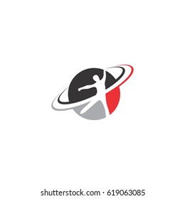 abstract active people logo